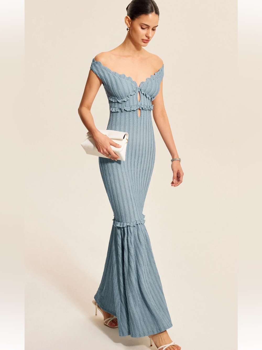 Commense Off-Shoulder Ruffle Detail Dress - Picture 5 of 6